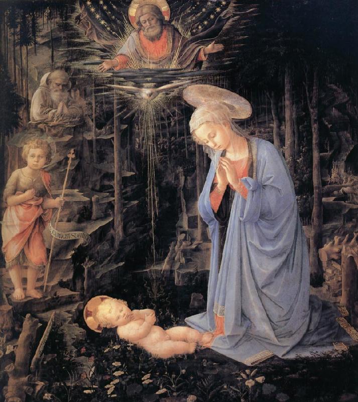 Fra Filippo Lippi The Adoration of the Infant Jesus China oil painting art
